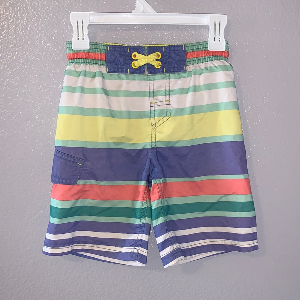 Cat & Jack boys 4/5 colorful summer mesh lined swim trunks